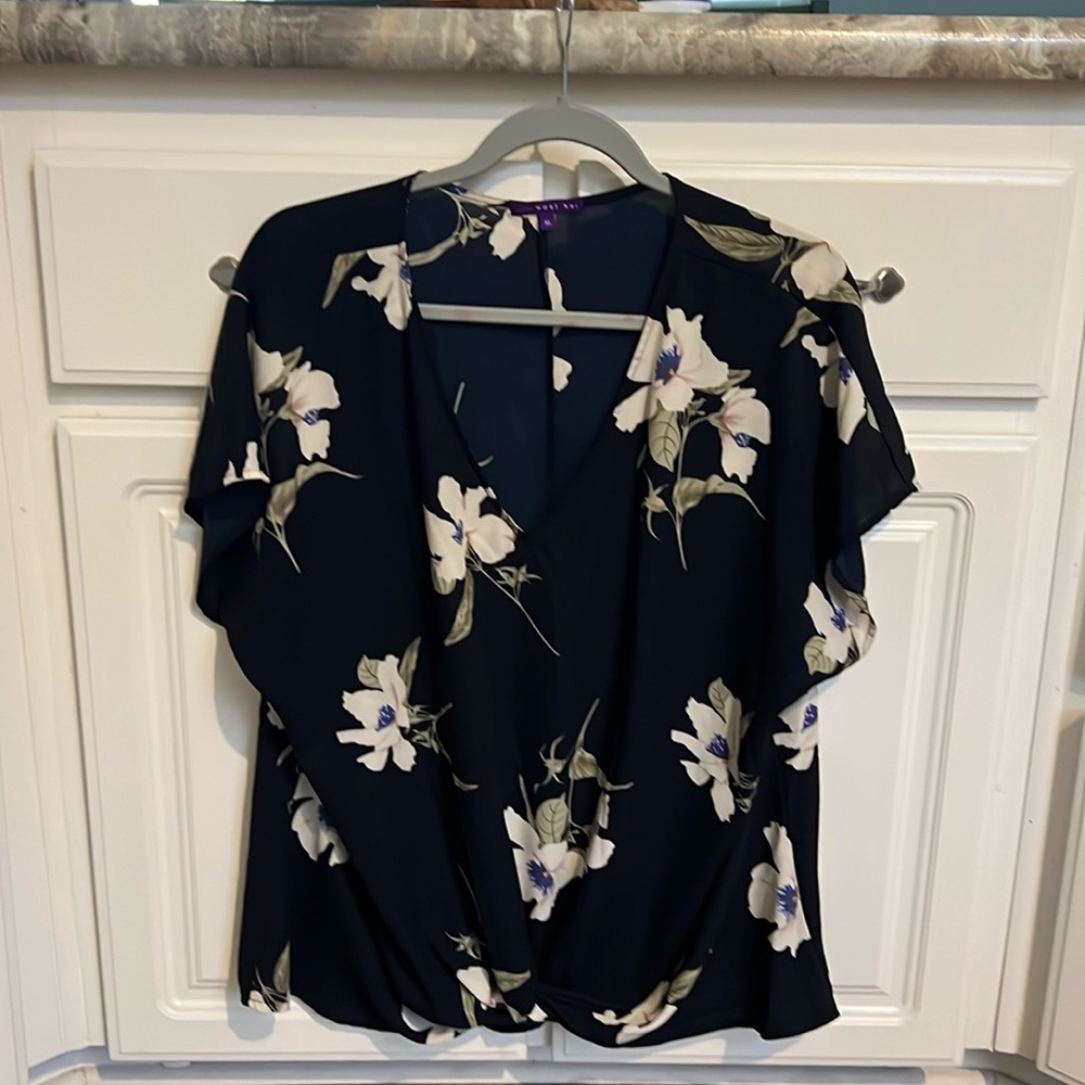 Floral sheer blouse